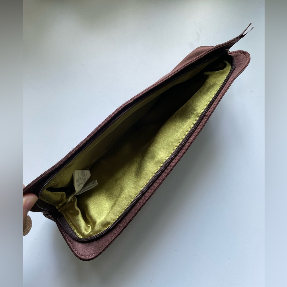 Beaded Floral Satin Clutch - Picture 8 of 9